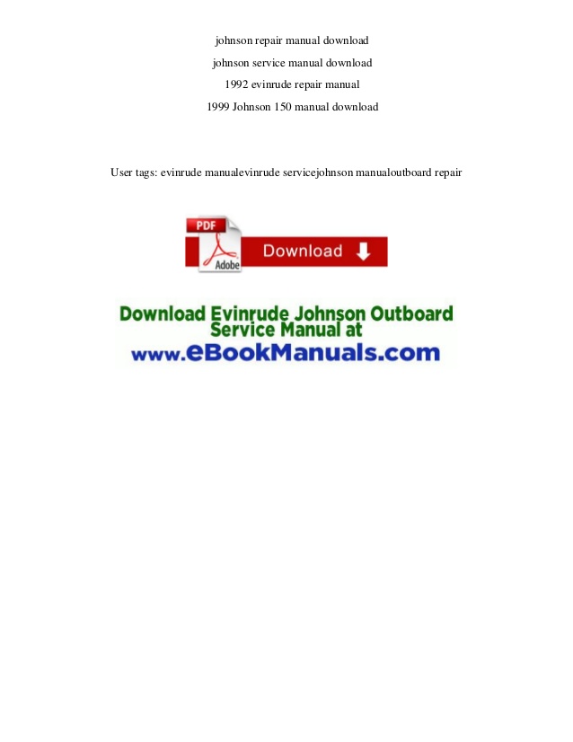 Johnson Evinrude Manual Download